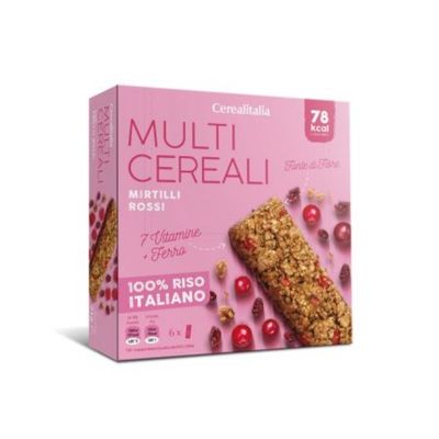 cerealitalia multicereal bar fruit 00% italian rice 126 g